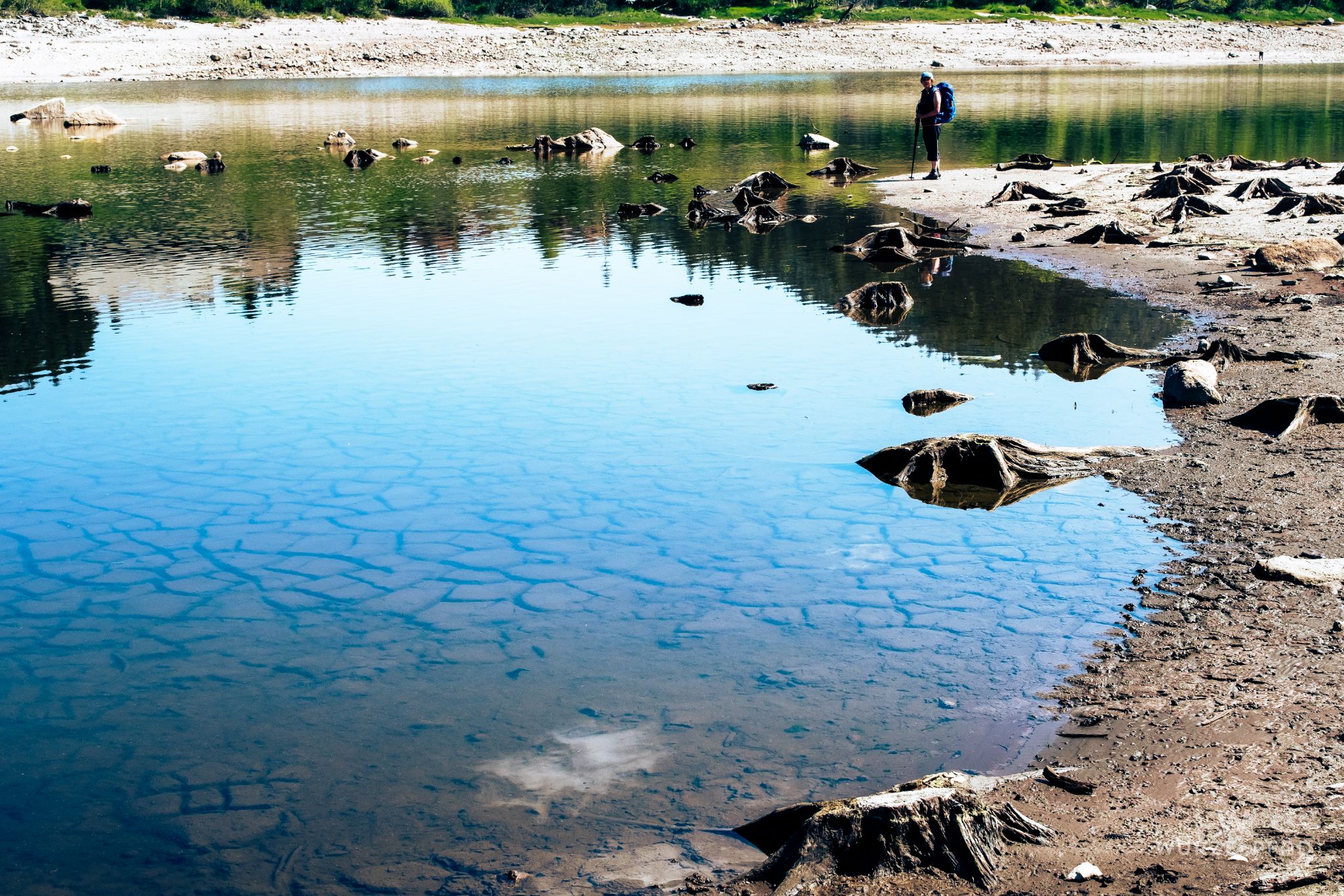 Am trockenen Südufer des Schluchsee